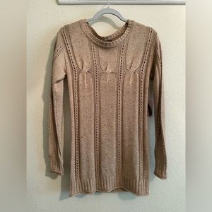 Beige knitted sweater/dress